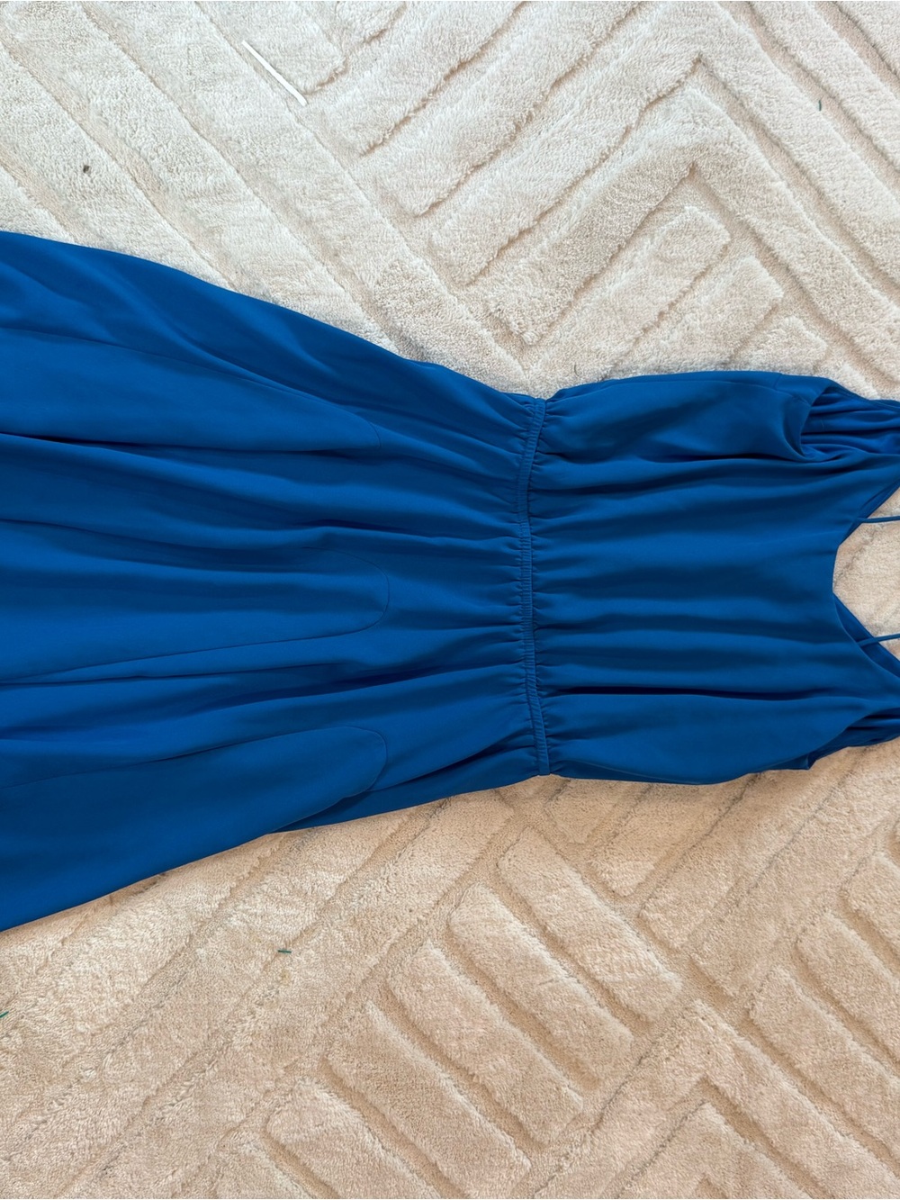 Express Teal Blue Maxi Dress with Gathered Waist